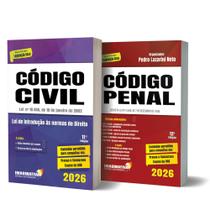 Código civil e código penal 2026 - box série de legislação seca