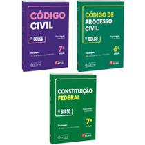 Código Civil + Processo Civil + Constituição Federal - Bolso