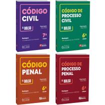 Código Civil + Processo Civil + Penal + Processo Penal Bolso