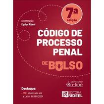Código de Processo Penal - CPP de bolso - 2025 Rideel