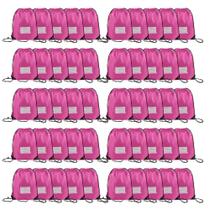 CODOBON 50 sacos com cordão, mochila saco com cordão em grande quantidade, saco tipo mochila para viagem, academia e esportes, rosa CODOBON 50 sacos com cordão, mochila saco com cordão em grande quantidade, saco tipo mochila para viagem, academia e esportes, rosa
