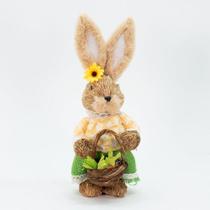 Coelha De Páscoa Decoração Enfeite Coelhinha Florida 33cm