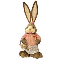 Coelha páscoa rústico palha natural