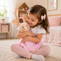 Coelhinha Pelúcia Antialérgica 53cm Plush Premium Super Macio Naninha Bordada Lavável Presente MONOLO Coelhinha Pelúcia Antialérgica 53cm Plush Premium Super Macio Naninha Bordada Lavável Presente MONOLO