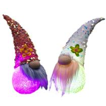 Coelhinho da luz da Páscoa sem rosto boneca anã boneca decoração brinquedo ornamento