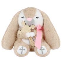 Coelhinho de oração Malihome de pelúcia com cruz de madeira de 8,5 polegadas Coelhinho de oração Malihome de pelúcia com cruz de madeira de 8,5 polegadas