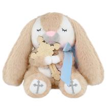 Coelhinho de oração Malihome de pelúcia com cruz de madeira de 8,5 polegadas Coelhinho de oração Malihome de pelúcia com cruz de madeira de 8,5 polegadas