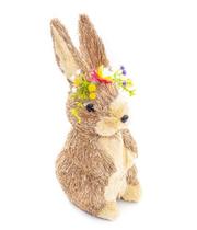 Coelho da páscoa com tiara de flores