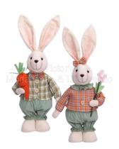 Coelho de pascoa decorativo/Enfeite Pascoa casal de coelho pelucia 50cm
