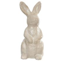 Coelho De Páscoa Escultura Bege Cimento Queimado 30Cm