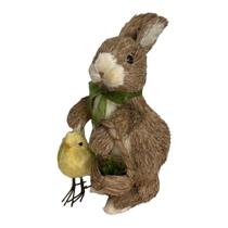 Coelho de Páscoa Macho de Palha Enfeite Decoração 29cm - Tok da Casa