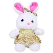 Coelho de Páscoa Pelúcia Coelhinho com Roupa Florida 30cm Cor:Amarelo Coelho de Páscoa Pelúcia Coelhinho com Roupa Florida 30cm Cor:Amarelo