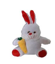 Coelho De Pelucia Branco Com Cenoura Coelho De Pelucia Branco Com Cenoura