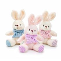 Coelho de Pelucia de Luxo Com Laço 30cm - Várias Cores Coelho de Pelucia de Luxo Com Laço 30cm - Várias Cores