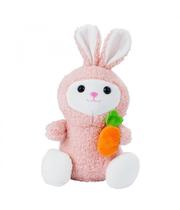 Coelho de Pelúcia Sentado Com Cenoura 24cm