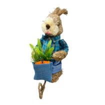 Coelho Decorativo de Páscoa com Bicicleta e Cesta - EAB10013