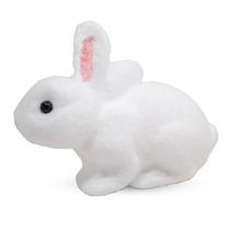 Coelho Decorativo Páscoa Flocado Sentado 9cm EAD17062 - Fartex Wincy