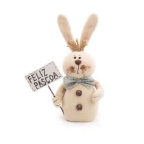 Coelho Decorativo Placa Feliz Páscoa - - Terracota - 1 unidade - Cromus Páscoa - Rizzo Coelho Decorativo Placa Feliz Páscoa - - Terracota - 1 unidade - Cromus Páscoa - Rizzo