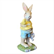 Coelho Decorativo Resina com Regador Enfeite Páscoa 15cm Coelho Decorativo Resina com Regador Enfeite Páscoa 15cm