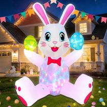 Coelho Inflável BLOWOUT FUN 183 cm com LED para Decoração de Páscoa