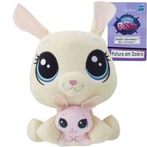 Coelho Littlest Pet Shop Pelúcia Mamãe e Filhote Fofura em Dobro Hasbro