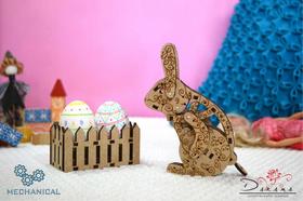 Coelho mecânico - quebra cabeças puzzle 3d - darama