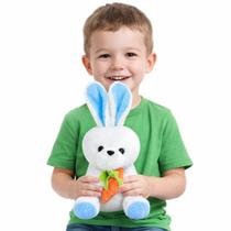 Coelho Para Páscoa Boneco Decorativo Pelúcia 30cm Fofo Presente Infantil