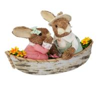 Coelho páscoa casal no barco