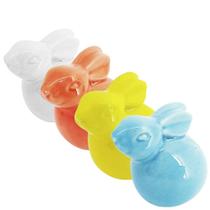 Coelho Páscoa de Cerâmica Decorativo Fosco