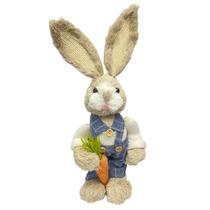 Coelho pascoa palha branca macacao jeans