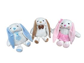 Coelhos da páscoa fofinhos de pelúcia 35 cm