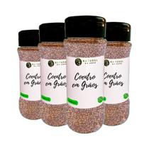 Coentro em Grãos Tempero Superior Importado Alta Qualidade Kit 4 Pote com Dosador 50g
