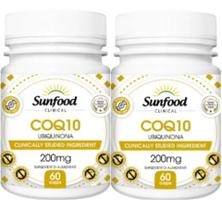 Coenzima Q10 200 Mg 60 Cápsulas Sunfood Kit 2 Unidades