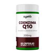 Coenzima Q10 200mg Alta Concentração + Vitamina E 60caps Ayeko