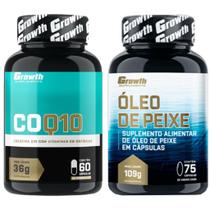 Coenzima Q10 60 Caps + Omega 3 75 Cap Growth Supplements