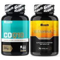 Coenzima Q10 60 Caps + Vitamina D 75 Caps Growth