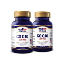 Coenzima Q10 CoQ10 200mg Vitgold Kit2x 60 cápsulas