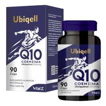 Coenzima Q10 Ubiquinol 200mg VITAL Z Ubiqell 90 Cápsulas Forma Ativa Alta Absorção