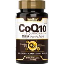 Coenzima Q10 Ubiquinona com Vitamina E 200mg Por Porção 60 Cápsulas