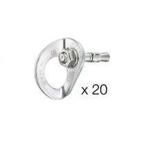 Coeur Bolt Stainless Pacote com 20 Chapeletas com Parabolt Aço Inox 316 L Petzl