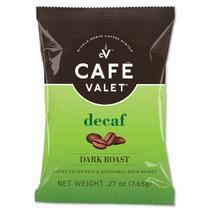 Coffee Cafe Valet DECAF Dark Roast 84 pacotes para dose única