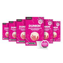 Coffee Dunkin' White Chocolate Peppermint K-Cup em cápsulas 60 quilates