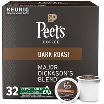 Coffee Peet's Dark Roast K-Cup Pods Major Dickason's Blend 32