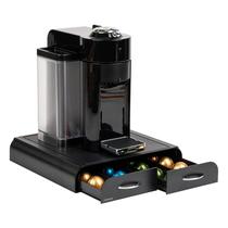 Coffee Pod Organizer Mind Reader, 2 gavetas para 18 cápsulas Vertuoline ou 72 cápsulas Nespresso originais pretas