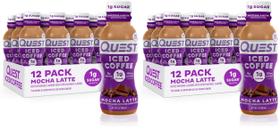 Coffee Quest Mocha Latte Gelado 296 ml Pacote com 24 Unidades 200 mg de Cafeína Coffee Quest Mocha Latte Gelado 296 ml Pacote com 24 Unidades 200 mg de Cafeína