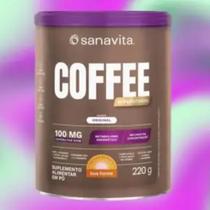 Coffee Sanavita 220g 100mg Cafeína por Dose Energia, Foco e Concentração Receba Amostras
