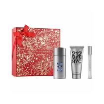 Coffret Carolina Herrera - 212 Men + Pós Barba + Travel Size