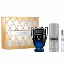 Coffret Rabanne Invictus Victory Elixir Kit - Perfume Masculino + Desodorante +Travel Size