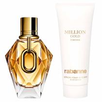 Coffret Rabanne Million Gold For Her Kit - Perfume Feminino EDP + Creme corporal Coffret Rabanne Million Gold For Her Kit - Perfume Feminino EDP + Creme corporal
