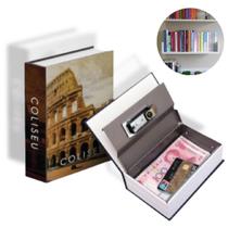Cofre Camuflado Formato Livro Porta Joias Com Chave Secreto Disfarçado Guardar Dinheiro Documentos Papeis Passaporte